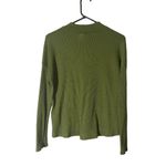 H&M Divided Green Long Sleeve Ribbed Mock Neck Blouse Women Sz S Photo 2