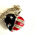 USA heart flag pendant necklace Blue Photo 5