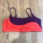 Athleta  D-DD Asym Colorblock Bikini Top Orange Purple Photo 0
