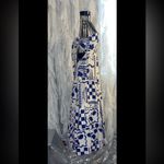 Bailey Rose Blue and White Patterned Women's Dress Photo 1