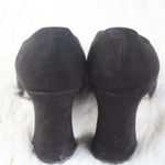 via spiga Square Toe Suede Pumps Block Heels 7.5 Photo 4