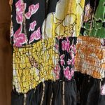 Me 2 Magic Anthropologie Maxi Dress 1X Dark Floral Metallic Tiered Smocked Size XL Photo 4