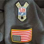 Nike  Size M Charcoal Gray NFL NY Giants Salute To Service Cowl Neck Sweatshirt Photo 4