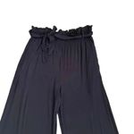 Chaser NWT Paper Bag Waist Jersey Soft Wide Leg Black High Rise Pants SZ M Photo 7