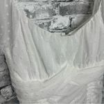 EUC Vine Tree Women’s Ruched Elegant White Mini Dress Size Medium (RN 165440) Photo 5