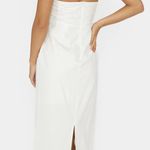 White Bridal Midi Dress Size M Photo 3