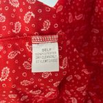 Red and White Paisley Print Bandana Mini Dress Size S Photo 6