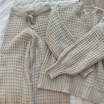 Cozy Knit Sweater Set in Beige Size XS Photo 1