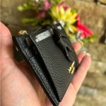 Kate Spade Authentic pebbled Leather knot snap bifold zip Card Holder Photo 2