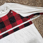 NWOT Hailey & Co Buffalo Plaid Long Sleeve Soft Fleece Shirt. Size Large Red Photo 6