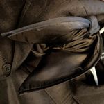 Ellen Tracy  Blouse 100% Linen Button Up Collared Short Sleeve Brown 8 Photo 1