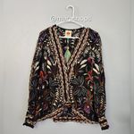 Farm Rio  Classic Garden Black Mirror Trim Blouse Photo 3