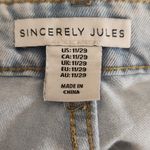 Sincerely Jules Light Wash Baggy Cargo Wide Leg Jeans Size 29 Baggy Cargo Jeans Blue Photo 6