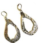 Silver tone teardrop chain earrings Photo 1
