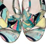Emilio Pucci  Firenze Velvet Raffia Wedge Sandals Shoes size 6 Photo 4