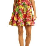 Farm Rio Fruit Dream Ruffle Cotton Pineapple Print Mini Dress Size Small NWT Photo 0