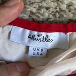 Whistles Silk Red White Chevron Maxi Skirt Casual Comfy 4 Photo 1