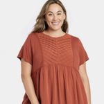 Knox Rose Plus size Rayon top with cute keyhole back Photo 0