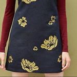 ZARA Black Gold Floral Straight Cut Dress Photo 2