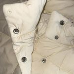Topshop NWT mid length tie waist puffer jacket in cream Oversize Photo 9