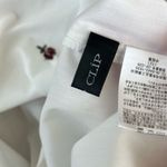 CELINE Chip Clip Women’s White Blouse with Red Floral Embroidery Photo 3