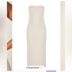 YITTY Nwt  Pet Me Strapless Maxi Dress cream cozy fuzzy casual lounge fall 79$ Photo 2