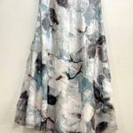 Komarov Floral Charmeuse & Chiffon Tiered Ruffle Dress Size M Photo 7