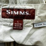 SIMMS Cor3 Cargo Pants Convertible Zip Pockets Relaxed Fit Fishing Cream Large Photo 2