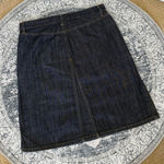 Gap  2004 100% Cotton Dark Denim Midi Skirt - Size 10 Photo 2