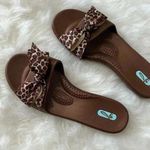 OKA b women’s sandals medium leopard bow Gold Size undefined Photo 0