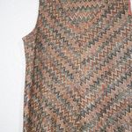 Anthropologie Maeve x  Orange Knit Chevron Dress Size Small Photo 2