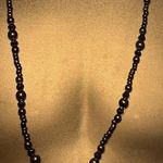 Beaded Lanyard ID Badge Holder Necklace Black Crystal Photo 0