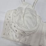 Tularosa Valentina Embroidered Bra Top in White XS Photo 4