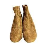 Top Moda  Keisha-1 Brown Suede Ankle Height‎ Block Heel Almond Toe Boots Size 7 Photo 2