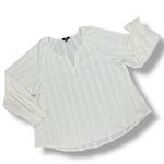 Frye Eyelet Ruffle Cuff Boho Peasant Tunic Blouse Ivory Cream XXL Photo 12