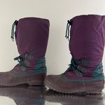 Sorel Vintage Purple Teal Freestyle Retro Kaufman Snowcap Tall Winter Snow Boots Photo 7