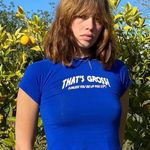 Handmade Blue ‘That’s Gross’ Baby Tee / Graphic Tee Photo 1