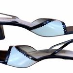 Ann Taylor EUC  size 7.5 B cream and black sandals. Photo 2