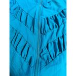 Teddi Vintage 80s New Blue Teal Teddi Sport Lightweight Chevron Jacket Small Photo 6