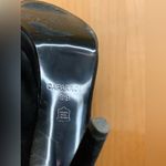 Caparros  Black and Silver Diamond Peep-Toe Heeled Boots.    size-8.5B Photo 1