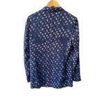 Diane Von Furstenberg  Vinley Silk Blazer Navy/Pink Floral‎ Print Womens Size 6 Photo 1