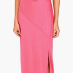 Julia Jordan  Cowl Neck Belted Satin Maxi Dress Hot Pink‎ 10 Photo 0