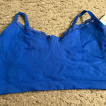 Aerie Blue Superchill Seamless Lace Trim Corset Tank Top Bralette - size XL Photo 0