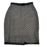 Reiss 'MERIDA' BLACK LACE PENCIL SKIRT jacquard knit neutral classic size US 4 Photo 1