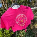 Texas Longhorns Cropped Tee Pink Size M Photo 0
