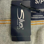 Silver Jeans Silver Distressed Medium Light Wash Distressed Button Up Jean Denim Vest S NWT Photo 5