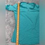Marmot  Teal Striped short sleeve Top small Photo 4