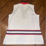ep pro E.P. Pro White Sleeveless Polo Shirt with Red and Navy Accents vintage golf Photo 5