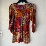 Sacred Revival Top Small Red Orange Purple‎ 3/4 Sleeve Embellished Boho Photo 7