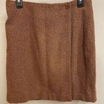 Petite Sophisticate Collection Vintage Wool Wrap Skirt Size 14 NEW Brown Neutral Photo 0